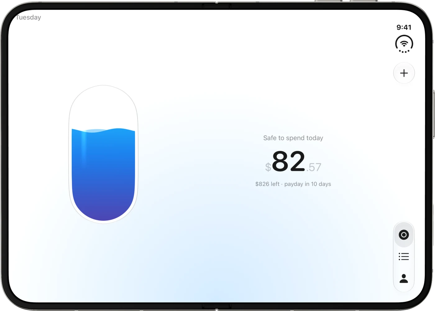 iPhone Duo open, with the reservoir and your number side by side